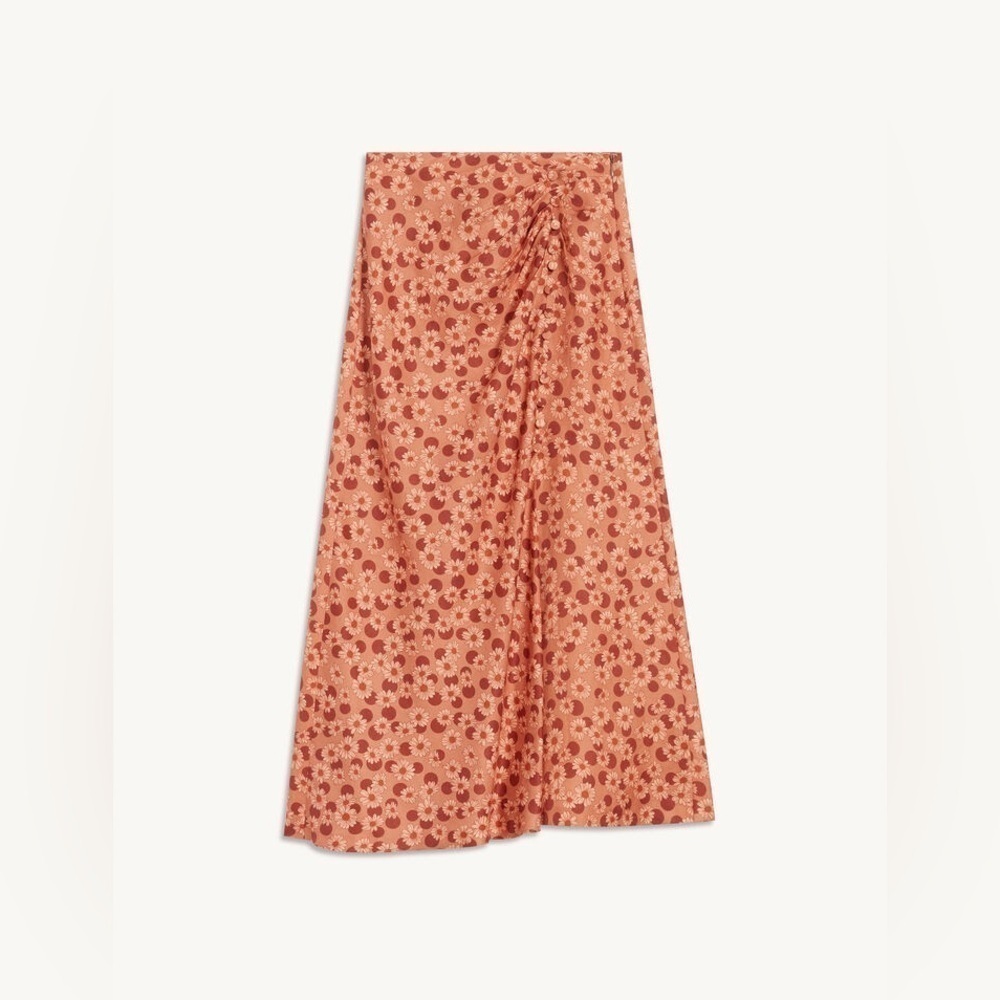 SANDRO Pascaline Floral-Print Skirt - Neutrals US Size 4 - Picture 6 of 15
